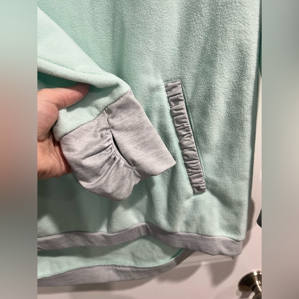 Women’s Old Navy mint green‎ grey gray pullover sweatshirt XL new NWT active - Picture 3 of 8